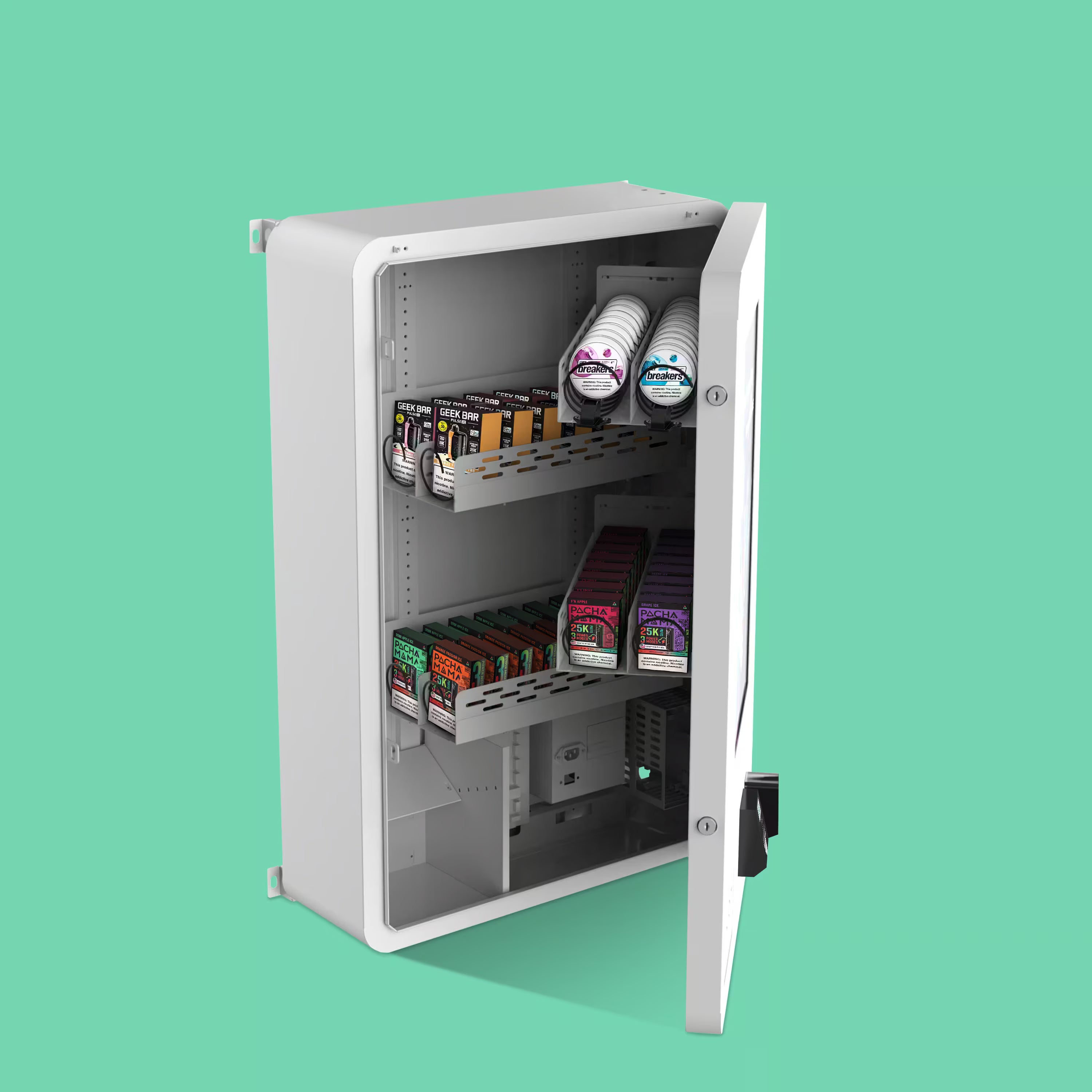Inside the VTM Mini Wall, showing its product configuration