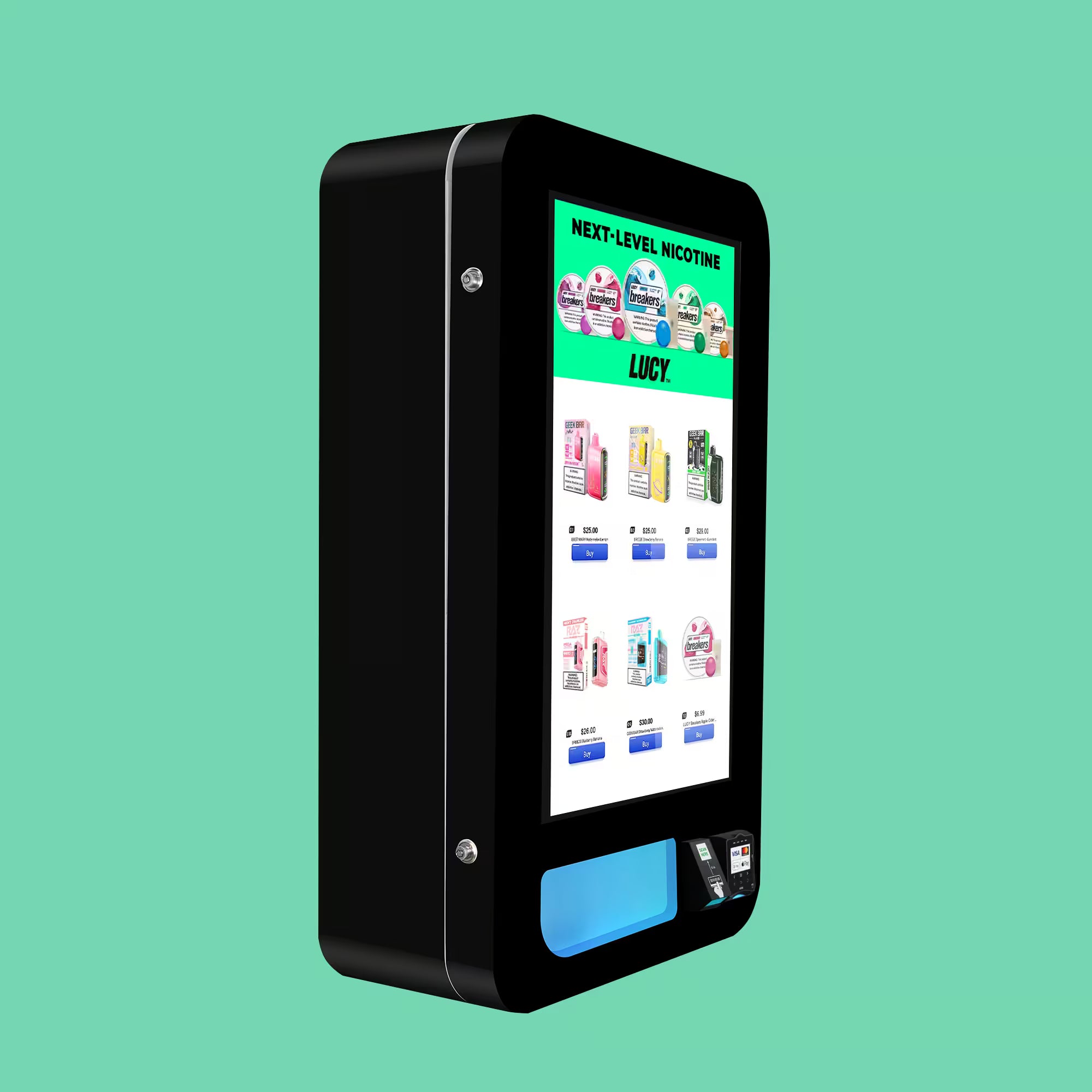 VTM Slim Wall touchscreen kiosk for nightlife venues